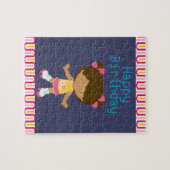 Retro African Roller Skating Birthday Legpuzzel (Horizontaal)