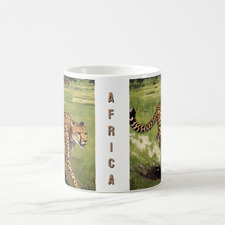 Retro Afrika Cheetah Schildering Koffiemok