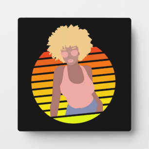 RETRO AFRO QUEEN - AFRO AMERIKAANSE QUEEN FOTOPLAAT
