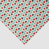 Retro-afspeelkaarten Kwartet Aqua Tissuepapier (Detail)