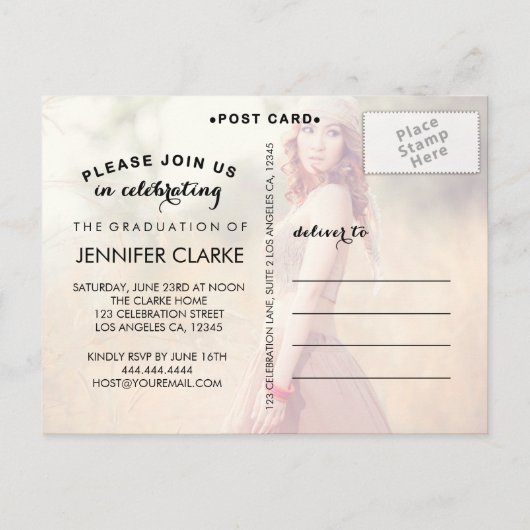 RETRO AFSTUDEERDER | UITNODIGING AFSTUDEERPARTIJ (Achterkant)