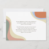 Retro Afstuderen Afstuderen foto Aankondiging (Achterkant)