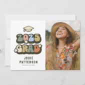 Retro Afstuderen Afstuderen foto Aankondiging (Voorkant)