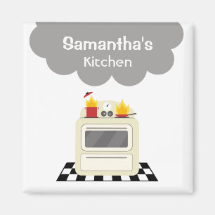 Rétro aimant de cuisine de fourneau de fumée et 