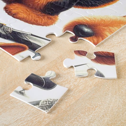 Retro Airedale Terrier Naadloos Legpuzzel (Zijkant)