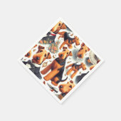 Retro Airedale Terrier Naadloos Servet (Hoek)