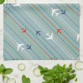 Retro Airplane Pattern Kitchen Towel Theedoek (Gevouwen)