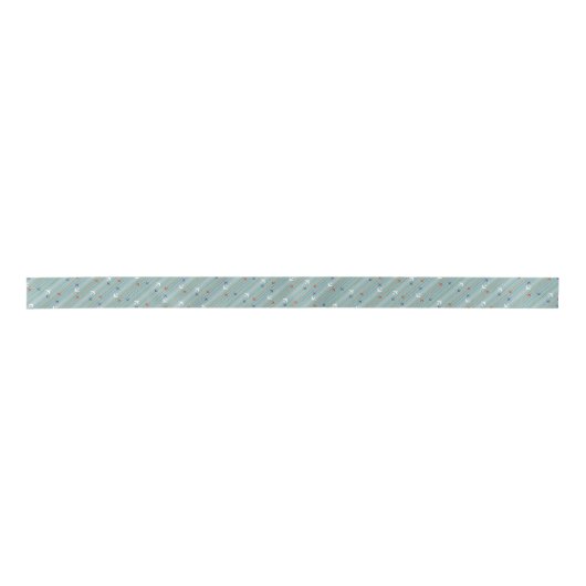 Retro Airplane Pattern Satin Ribbon Lint (Voorkant)