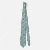 Retro Airplane Pattern Stropdas (Voorkant)