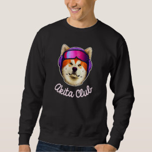 Retro Akita Inu Club Hond Cool Puppy Mannen Vrouwe Trui