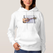 Retro akoestische 12-snarige gitaar hoodie (Voorkant)