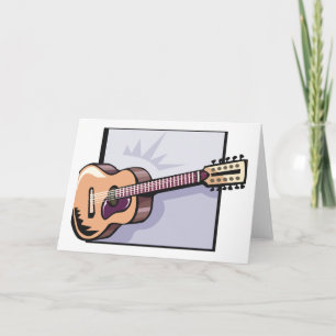 Retro akoestische 12-snarige gitaar kaart