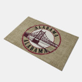 Retro Alabama Bridge Stamp Deurmat (Schuin)