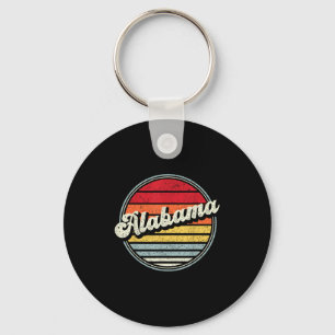 Retro Alabama Home State Cool 70s Style Sunset Man Sleutelhanger