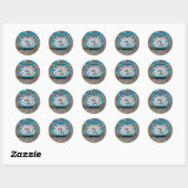 Retro Alarm Clock Ronde Sticker (Vel)
