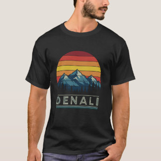 Retro Alaska Denali National Park T-shirt voor man