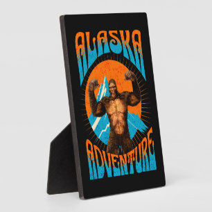 Retro Alaska Sasquatch Bergavontuur Fotoplaat