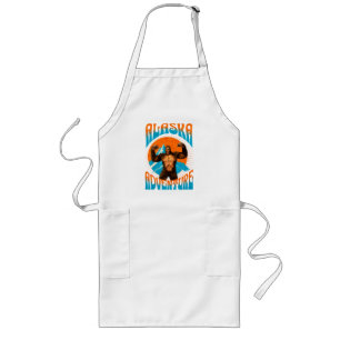 Retro Alaska Sasquatch Bergavontuur Lang Schort