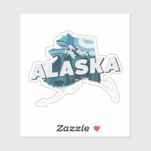Retro Alaska Staatsticker Sticker