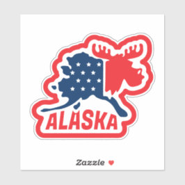 Retro Alaska State Sticker