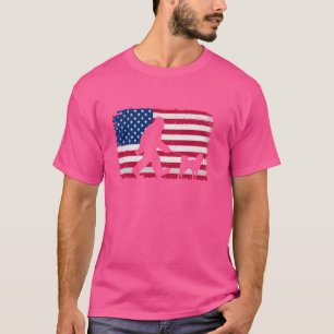 Retro Alaskan Klee Kai 4 juli Amerikaanse vlag P T-shirt