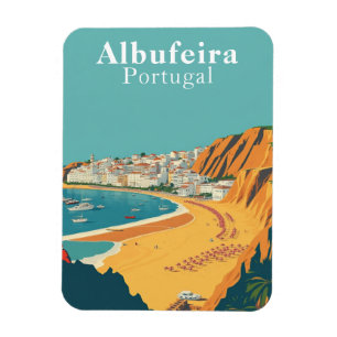 Retro Albufeira Portugal Reissouvenir Magneet