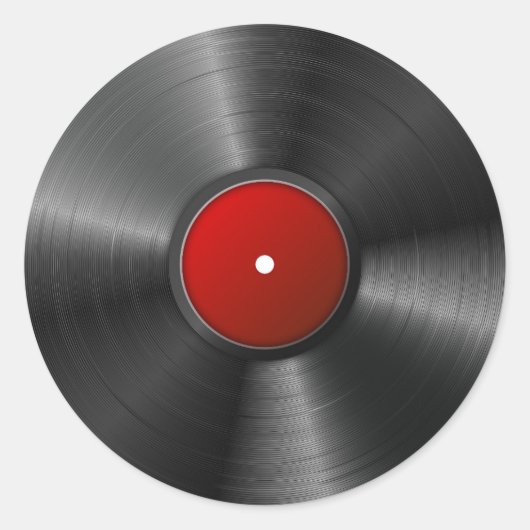 Retro Album Ronde Sticker (Voorkant)