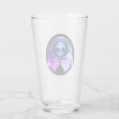 Retro Alien Astronaut Glas (Achterkant)
