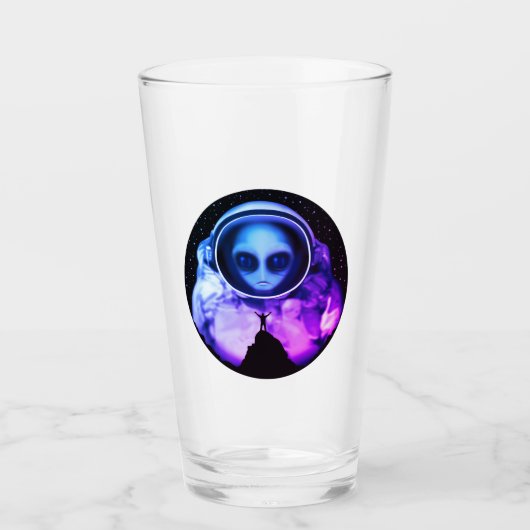 Retro Alien Astronaut Glas (Voorkant)