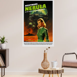 Retro Alien Sci-Fi Film Geïnspireerde Muurposter Poster