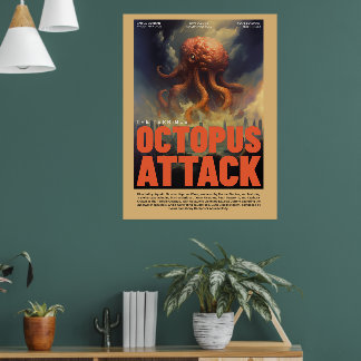 Retro Alien Sci-Fi Film Geïnspireerde Muurposter Poster