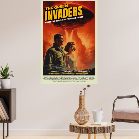 Retro Alien Sci-Fi Movie Inspired Wall Poster (Salon 3)