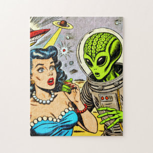 Retro Alien Science Fiction Comics Legpuzzel