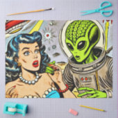 Retro Alien Science Fiction Comics Tissuepapier (Craft)