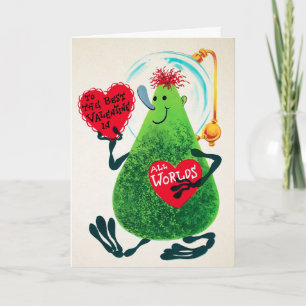 Retro Alien Valentijnsdag Kaart