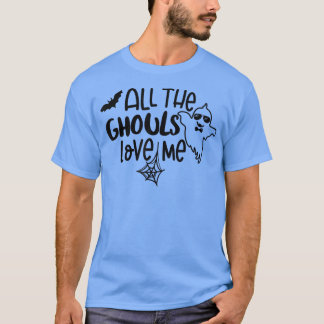 Retro alle Ghouls Love me Cute Ghost Funny Hall T-shirt