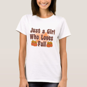 Retro Alleen Een Meisje Dat Van Herfst Houdt - Her T-shirt
