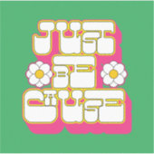 Retro alleen omdat Roze en Groen Sticker (Voorkant)