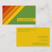 retro ALLERGIST Visitekaartje (Voorkant / Achterkant)