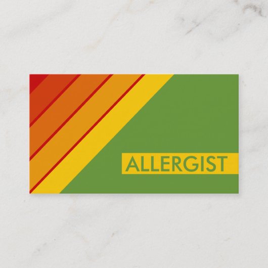 retro ALLERGIST Visitekaartje (Voorkant)