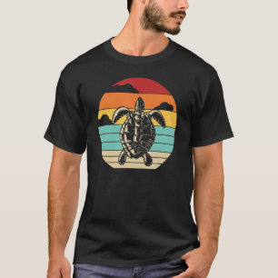 Retro Alligator Snapping Red Eared Slider Turtle T-shirt