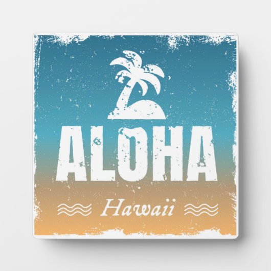 Retro Aloha Hawaii Fotoplaat (Voorkant)