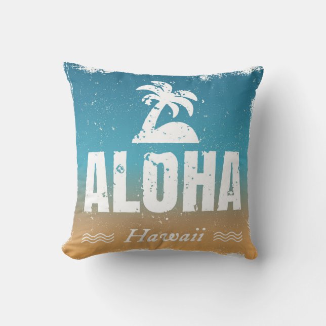 Retro Aloha Hawaii Kussen (Voorkant)