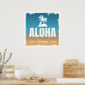 Retro Aloha Hawaii Poster (Keuken)