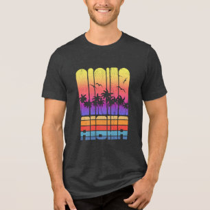 Retro Aloha Palm Trees Tropische Familie Vacking Tri-Blend Shirt