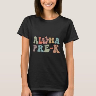 Retro Aloha Pre-k Teacher Zomervakantie Strand Ha T-shirt
