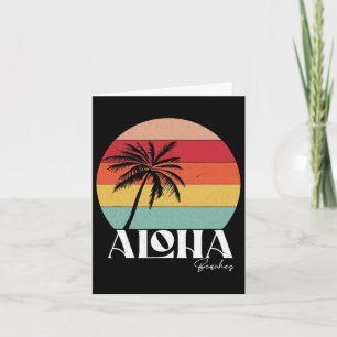 Retro Aloha strandt tropische zomer vacati Kaart