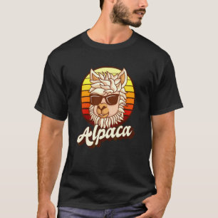 Retro Alpaca Huacaya Pako Lama Alpaca Fokker Alpa T-shirt