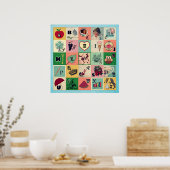 Retro Alphabet Poster (Keuken)