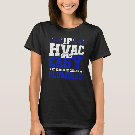 Retro als HVAC een eenvoudige HVAC-technicus is T-shirt (Voorkant)